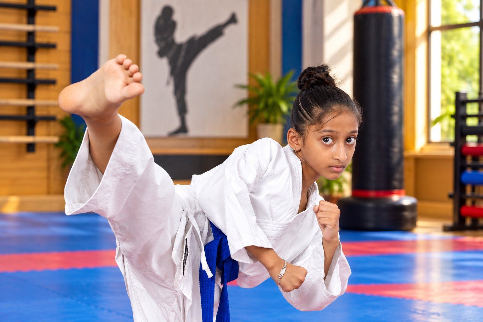 Karate practice