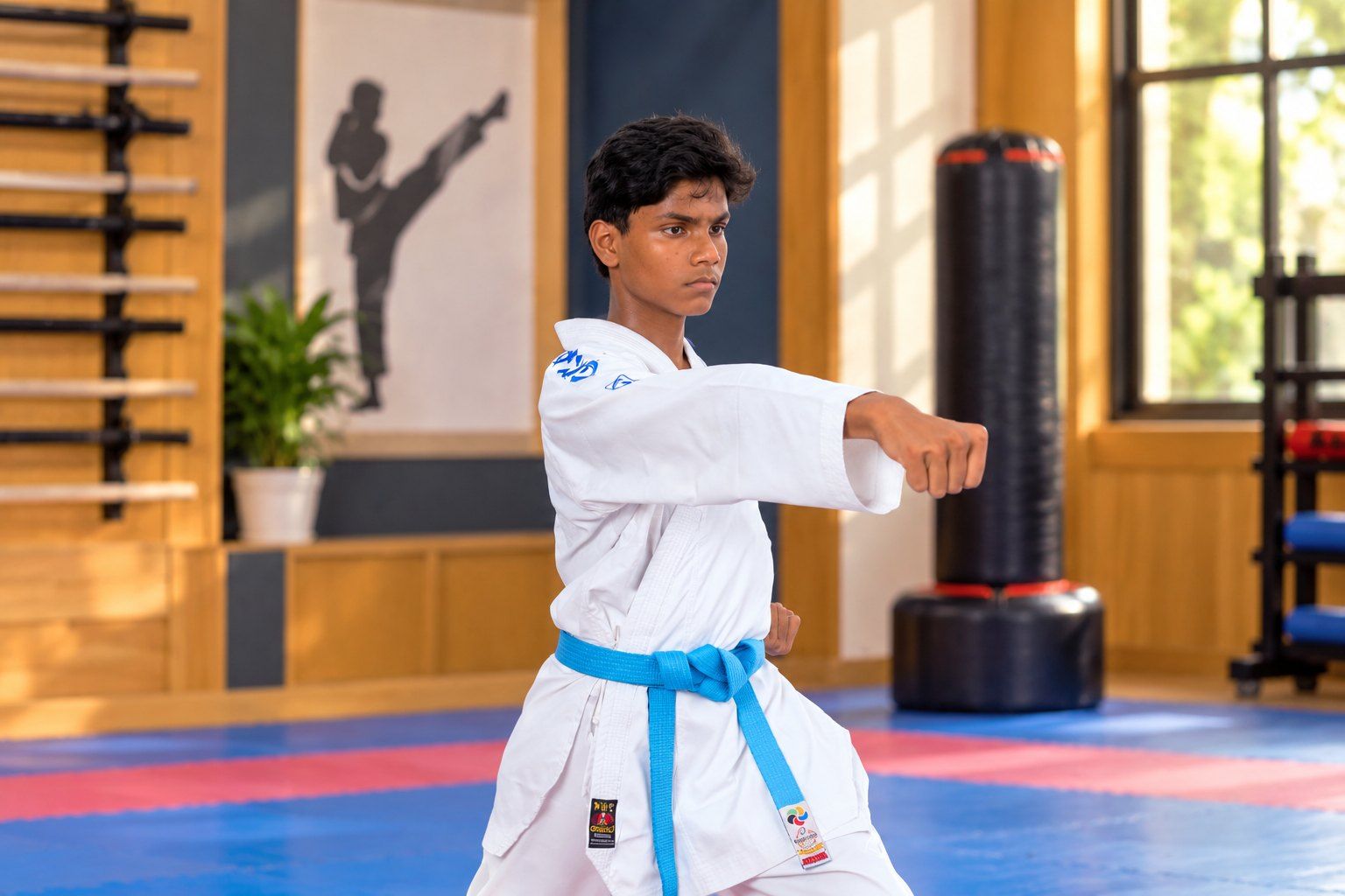 Karate practice