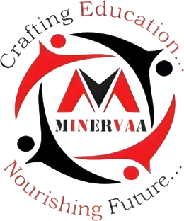 Minervaa Group logo: Crafting Education, Nourishing Future
